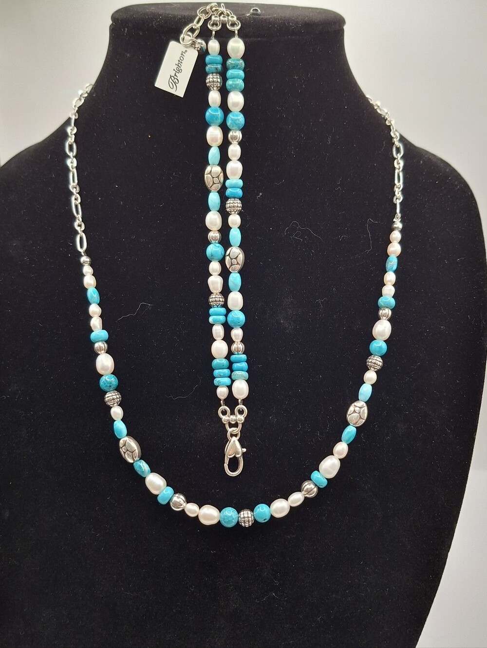 BRIGHTON PEBBLE NECKLACE AND EARRINGS SET NWT